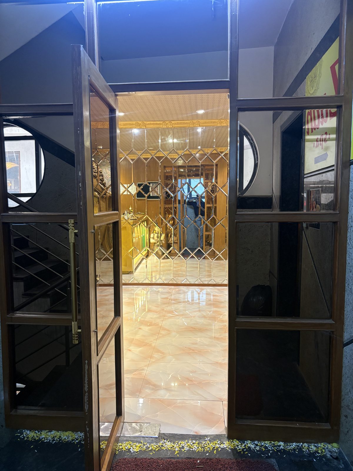 Entrance doorway into the spa